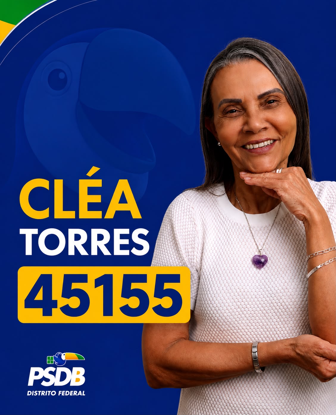 Cléa Torres, candidata do PSDB Distrito Federal, número 45155